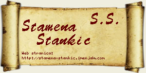 Stamena Stankić vizit kartica